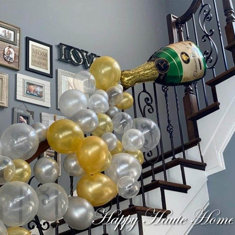 Champagne Bottle Balloon Garland Arch Kit - Image 2