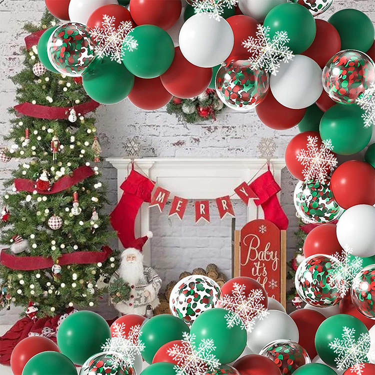 Merry Christmas Balloons Arch Garland Kit - Image 2