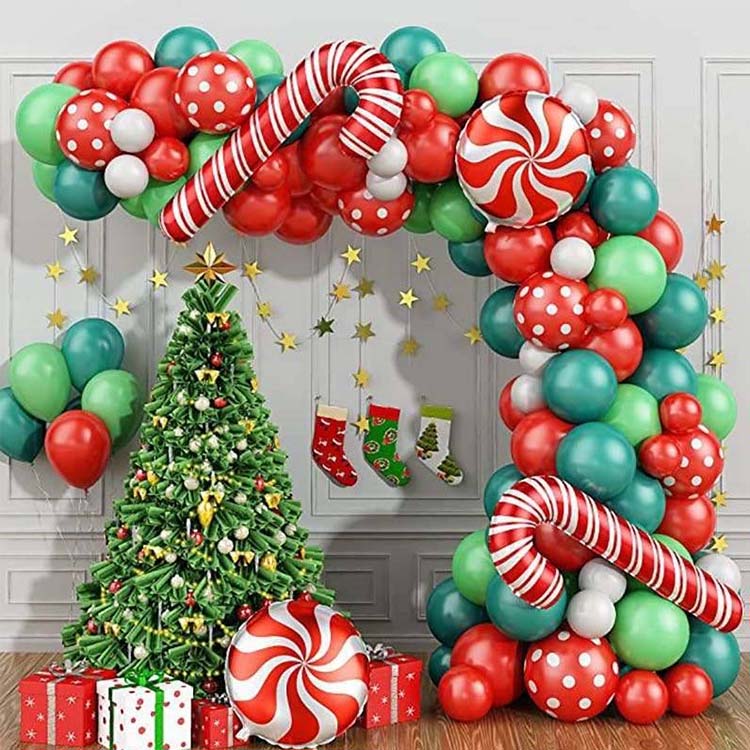 Merry Christmas Balloons Arch Garland Kit - Image 4