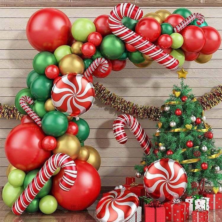 Merry Christmas Balloons Arch Garland Kit - Image 5