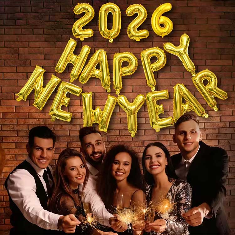 New Year Foil Balloon Set - Image 3