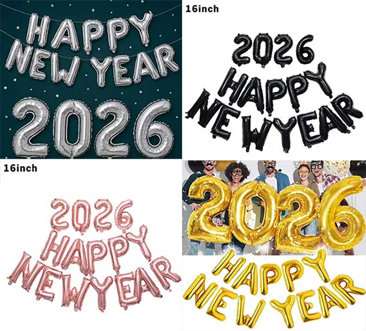 New Year Foil Balloon Set - Image 5